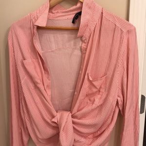 Pink and white blouse
